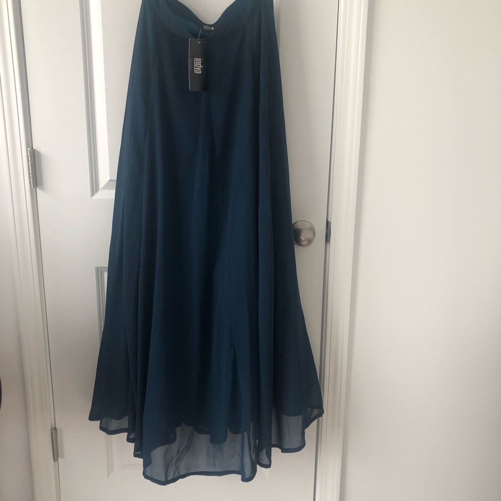 Teal Maxi Lehenga Skirt